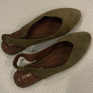 NWOT Toms Julie Suede Slingback Flat Size 8